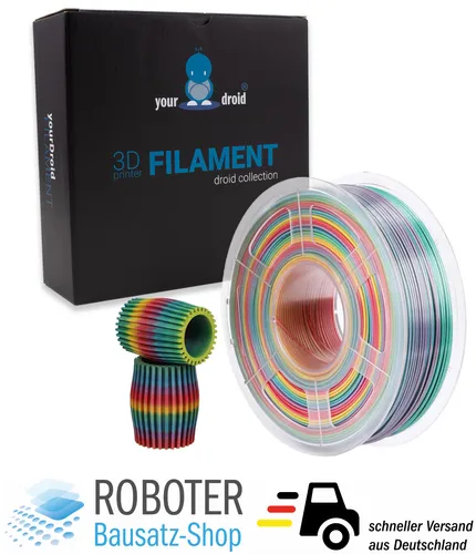 yourDroid PETG Filament Regenbogen 1.75mm 1kg