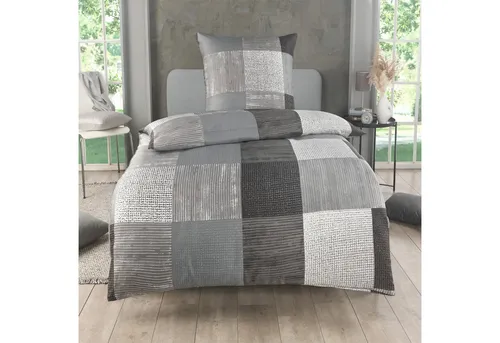 Malika Bettwäsche 135x200 + 80x80 cm atmungsaktiver Bettbezug, moderne Designs, Für Allergiker geeignet, pflegeleicht, angenehm weicher Stoff