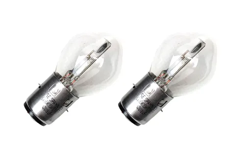 2x Lampe 6V - E-Geprüft - Glühlampe BA20D 35/35W für Motorrad - Moped - Mofa