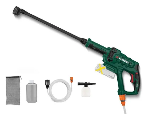 Parkside Akku-Druckreiniger PDRA 20-Li B3 - Schleifmaschinen mit 6 Sprüharten für flexible Reinigung ohne Akku und Ladegerät, ideal für vielseitige Einsatzmöglichkeiten im Garten und Haushalt.