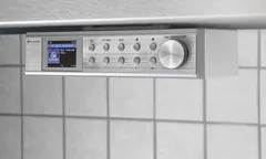 Soundmaster Hybrid-/Internetradio WiFi, BT, DAB+ IR1500SI si - Küchenunterbauradio mit WLAN, Bluetooth und DAB+, ideal für Musikgenuss in der Küche. 100 Favoritenspeicher und 5 cm Farbdisplay für einfache Bedienung.