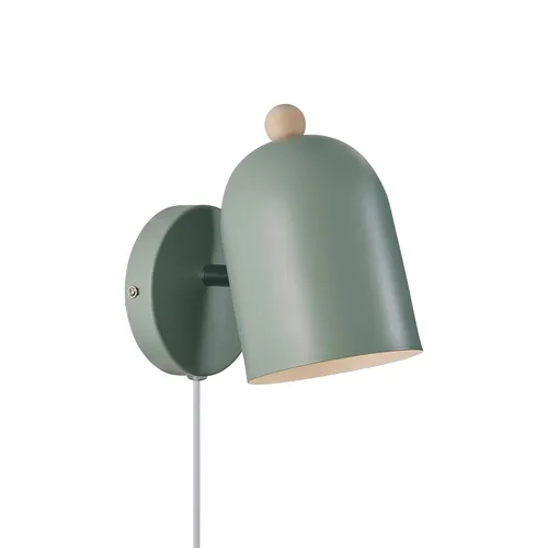 Nordlux Gaston Wandleuchte E27 15W - grün - Lampen, schnörkellose Wandleuchte mit Holzdetail für ein modernes Ambiente, erhältlich in vier gedeckten Farben.