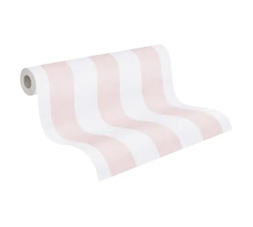 A.S. Création Vliestapete Betonoptik Streifen Muster Rosa Creme 77078-2 - Tapeten & Tapezierzubehör, ansatzfreie Verarbeitung für müheloses Anbringen und modernes Design in Rosa und Creme für Kinderzimmer.