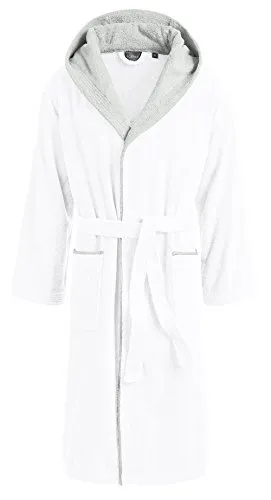 Egeria Cairo Bademantel mit Kapuze für Damen & Herren – 100% Baumwolle - Flauschiger Saunamantel in 4 Farben und Größen, ideal für den Wellnessbereich. Aus 100% Baumwolle, mit einem Gewicht von 360 g/m², sorgt für hohen Tragekomfort und Wärme.