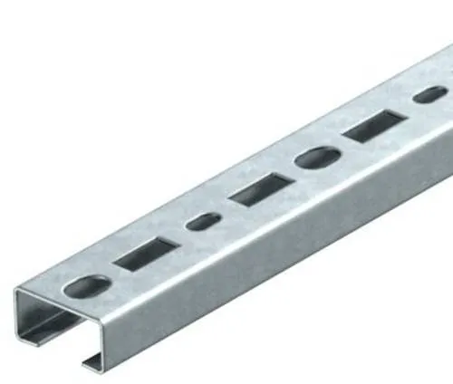 OBO Bettermann CMS3518P2000FS PROFILSCHIENE 2M GELOCHT - Montageschiene für Kabelverlegung, ideal für sichere und flexible Installationen. Robustes C-Profil aus verzinktem Stahl, Länge 2 m, geeignet für Kabeltragsysteme.