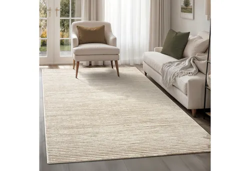 Sanat Teppich Hera 3404 - Moderner Kurzflor Teppich für Wohnzimmer und Schlafzimmer - Flachgewebe-Teppich mit geometrischem Design, 11 mm hoch und fussbodenheizungsgeeignet, bringt kreative Freiheit in Ihre Wohnräume.