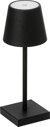 Dehner LED Solarleuchte Dyan, dimmbar und USB-ladbar - Moderne Akkuleuchte für drinnen und draußen, bietet warmweißes Licht und 3-Stufen-Dimmung für perfekte Stimmung. Ideal für gemütliche Abende auf der Terrasse.