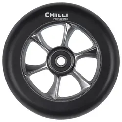 Chilli Scooter Stunt Turbo Rolle 110mm Schwarz - Ersatzräder für Scooter, extrem robust mit hohem Rebound und ideal für Anfänger sowie Pro Rider, inkl. ABEC 9 Kugellager für beste Fahreigenschaften.