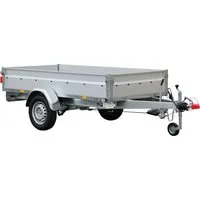 Stema Anhänger Basic ST 1000-25-13.1 - PKW-Anhänger mit 1.000 kg Gesamtgewicht, auflaufgebremst und mit Rückfahrautomatik. Ideal für den Transport schwerer Güter dank 740 kg Zuladung und stabiler Verarbeitung.
