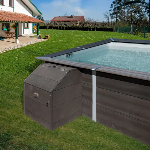 Technikbox in passendem Design zu Composite Pools ab 0,96m | 80 x 60 x 91 cm