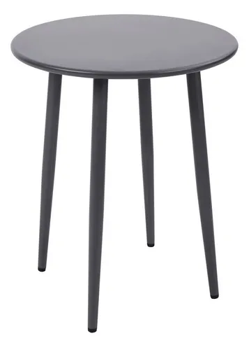 TPFGarden Gartentisch BEDFORD - Eleganter Bistrotisch aus Stahl, rund, hellgraue Oberfläche - Hochwertiger, wetterbeständiger Gartentisch aus pulverbeschichtetem Stahl, ideal für den Außenbereich. Maße: 60 x 72 x 60 cm. Perfekt für entspannte Stunden im Garten.