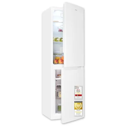 Exquisit Kühl-Gefrierkombination KGC5250-85-NF-040D - Moderne Kühl-Gefrierkombination mit 247 Litern und No-Frost-Technik für dauerhafte Eisfreiheit. Helle LED-Beleuchtung und flexible Ablageoptionen bieten optimalen Überblick und Stauraum für frische und gefrorene Lebensmittel.