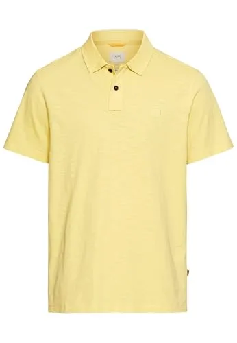 camel active Herren Kurzarm Poloshirt aus Baumwolle Gelb - Bequeme Passform - Poloshirt für Herren aus 100 % Baumwolle mit Seitenschlitzen für optimale Bewegungsfreiheit und stylishem geripptem Polokragen.