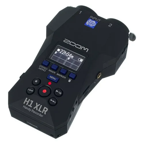 Zoom H1 XLR - 2-Spur-32-Bit-Float-Recorder, clipfreie Aufnahme und 10 Stunden Akkulaufzeit für professionelle Audioaufnahmen