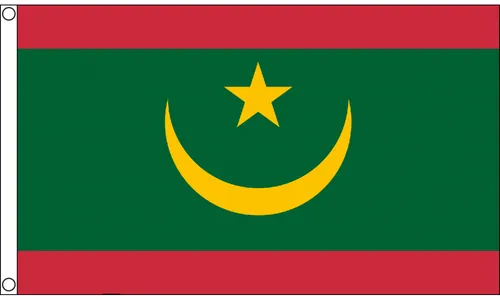 DRAPEAU MAURITANIE NOUVEAU 150x90cm - DRAPEAU MAURITANIEN 90 x 150 cm - DRAPEAUX
