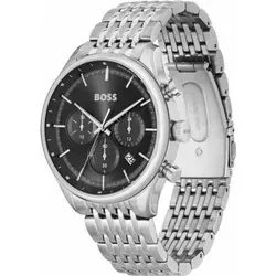 Chronograph GREGOR 45 mm - Silber/Schwarz - Eleganter 45 mm Chronograph aus Edelstahl, wasserdicht bis 5 Bar und mit präzisem Epson-Uhrwerk für exakte Zeitmessungen. Perfekt für stilbewusste Männer, die Funktionalität und Design schätzen.
