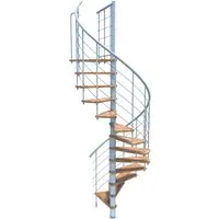 Minka Spindeltreppe Venezia Smart 38 - Klappleitern mit italienischem Flair, flachen Holzstufen und vielfältigen Designvarianten für individuelle Wohnräume. Erhältlich in verschiedenen Holzarten und Durchmessern.