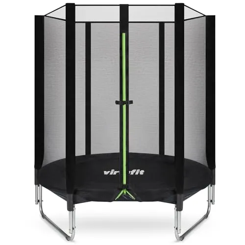 VirtuFit Kinder-Trampolin mit Sicherheitsnetz - 140 cm Schwarz - Das VirtuFit Kinder-Trampolin mit Sicherheitsnetz sorgt für sicheres Springvergnügen. Ideal für aktive Kinder, bietet es eine stabile Konstruktion und ein ansprechendes Design.