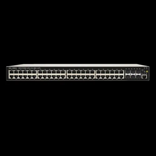 Televes Ethernet Switch L2+ SWIP400-48 - Leistungsstarker 48-Port Ethernet Switch mit 10 Gbps Mini GBIC-Ports, ideal für professionelle Netzwerkinstallationen. Hohe Leistung und einfache Verwaltung für effiziente Datenübertragung.