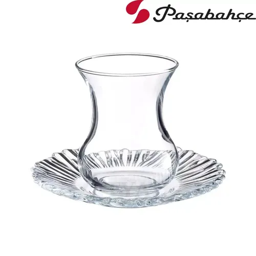 Pasabahce AURORA Teegläser-Set 12tlg - Gläser & Glaswaren – Stilvolles Art déco Teegläser-Set, spülmaschinenfest und ideal für jeden Anlass, perfekt für Teeliebhaber.
