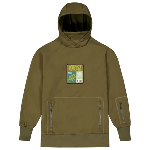 Picture Herren Parker Hoodie in Oliv (Größe M) - Windabweisender Softshell-Hoodie mit integriertem Halswärmer für optimalen Komfort und Schutz bei jedem Wetter