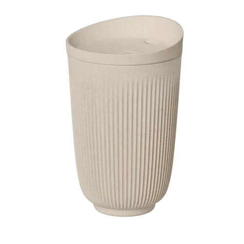Nespresso LOOP On-The-Go Set (390 ml) - Praktisches 2er-Set aus robustem Hartglas (80 ml) und stilvollen zweifarbigen Untertassen (schwarz/grau) für den perfekten Kaffeegenuss unterwegs.