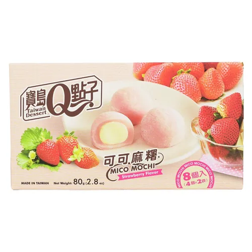 TW Q Mico Mochi Strawberry 80g Klebreiskuchen Reiskuchen Mochis Erdbeer Geschmac