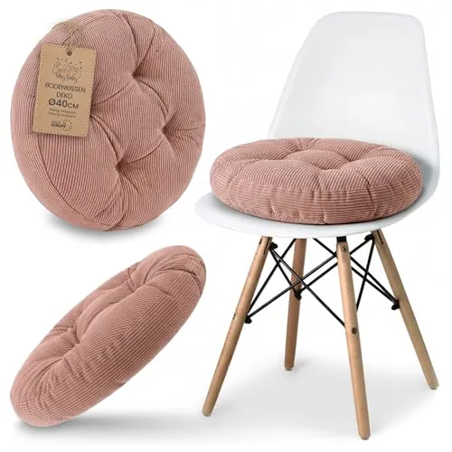 Amazinggirl Stuhlkissen rund 40 cm aus Cordstoff - Vielseitiges Sitzkissen für mehr Komfort im Alltag. Mit einem Durchmesser von 40 cm und modischem Cordstoff eignet es sich ideal für Stühle, Bänke oder als Bodenkissen. Pflegeleicht und robust für langanhaltenden Sitzgenuss.