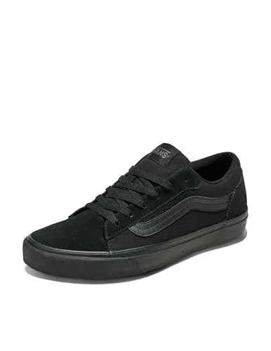 Vans Vero LS Schuhe, Schwarz/Schwarz, Größe 42 - Stylische Sneakers mit gepolsterter Zehenpartie und Kragen für optimalen Komfort. Der dekorative genähte Seitenstreifen setzt ein modisches Statement.