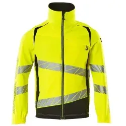 MASCOT® ACCELERATE SAFE Jacke - Hi-Vis Gelb/Schwarz, Größe XL - Funktionsjacken mit hervorragender Sichtbarkeit, wasserabweisend und aus hochwertigem Stretchmaterial für optimale Bewegungsfreiheit und Strapazierfähigkeit.