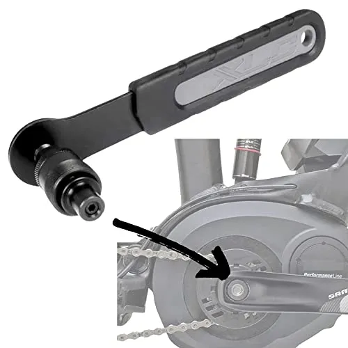 XLC Tretkurbelabzieher TO-S02 für Ebikes - Praktischer Tretkurbelabzieher für Shimano und andere Innenlager. Ergonomischer Griff für komfortables Handling und einfache Aufbewahrung. Ideal für die Demontage von Kurbelarmen bei Ebikes.