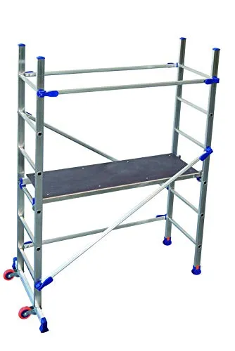 Facal Gerüst P6 Plus - Fahrgerüst mit 2,90m Arbeitshöhe - Gerüst Kategorie, fahrbar und leicht mit Aluminiumkonstruktion, max. Belastbarkeit 150 kg, ideal für sichere Arbeiten in der Höhe.
