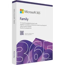 Microsoft 365 Family FY25H2 für Mac/Win - 1 Jahr - Microsoft 365 für Familien bietet bis zu 6 Nutzern erweiterte Sicherheit, Cloud-Speicher und KI-gestützte Anwendungen. Ideal für die Nutzung auf verschiedenen Geräten, inklusive 6 TB sicherem Cloud-Speicher.