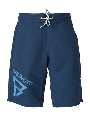 Brunotti Badeshorts Tonty Boys Swimshort blau 140 - Kinder-Bademode mit elastischem Bund für optimalen Tragekomfort, ideal für den Strand oder Pool, aus 100% Polyester, handwaschbar und stylisch in Jeansblau.