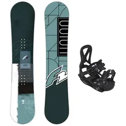 F2 Set Snowboard Junior Union Aqua 110cm + Pipe Bindung S - Junior Snowboard-Set in Aqua, 110 cm lang, ideal für Freeride. Inklusive passender Bindung für optimalen Halt und Spaß auf der Piste.