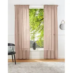 LeGer Home by Lena Gercke Vorhang Lanea, halbtransparent in Rosa - Eleganter Vorhang mit Multifunktionsband, ideal für stilvolle Fensterdekoration. Die halbtransparente Leinenoptik sorgt für eine angenehme Lichtstimmung in jedem Raum.