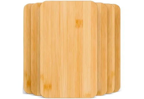 Blumtal Schneidebrett Frühstücksbrettchen 6er Set aus Bambus - 22x14x0,8 cm - Praktisches 6er Set aus robustem Bambus für vielseitige Küchenanwendungen. Ideal zum Schneiden und Servieren, pflegeleicht und langlebig. Perfekt für Frühstück und Snacks!