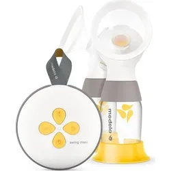 Medela Swing Maxi Doppelmilchpumpe - Die Medela Swing Maxi ermöglicht schnelles und effizientes Abpumpen mit wiederaufladbarem Akku. Ideal für den flexiblen Einsatz, bietet sie verschiedene Saugleistungsstufen für maximalen Komfort.