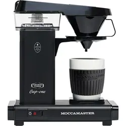 Moccamaster Kaffeemaschine Cup One, 1 Tasse, mattschwarz - Kaffeemaschine für 1 Tasse, brüht in nur 4 Minuten perfekten Kaffee direkt in die Tasse. Kompakt, mit Abschaltautomatik und inklusive 2 Kaffeetassen – ideal für kleine Küchen!