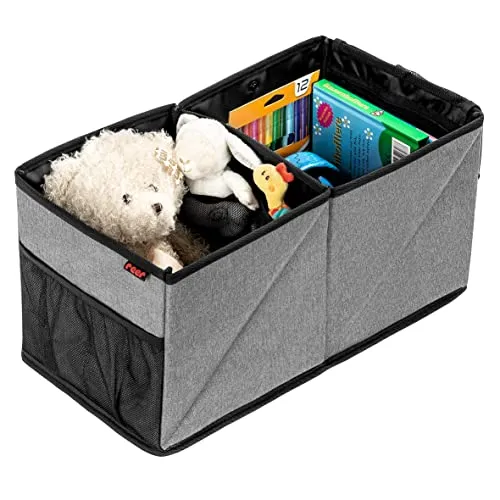 Reer Auto-Rückenlehnenschutz TravelKid, grau - Kindersitz-Zubehör mit strapazierfähigem Polyester, schützt die Rücklehne Ihres Autos vor Schmutz und Beschädigungen – ideal für Familienreisen.