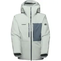 Mammut Stoney Hardshell Thermo Hooded Jacket Men - Silber Sage-Strata XXL - Funktionsjacken für Herren, ideal zum Skifahren mit nachhaltigem Design und 80g/m² recycelter Isolierung für optimale Wärme und Wetterschutz.