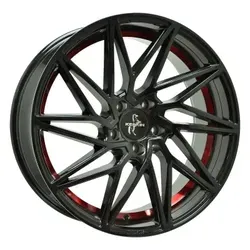 Zoll KESKIN KT20 18" Alufelgen - BLACK PAINTED RED INSIDE - Felgen aus hochwertigem Aluminium, einteilig gegossen mit einzigartigem Design in Schwarz und rotem Innenraum, ideal für sportliche Fahrzeuge und individuelle Anpassungen.