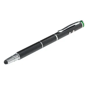 LEITZ Eingabestift Complete 4in1 Stylus schwarz - Eingabestift für kapazitive Touch-Displays mit integriertem Kugelschreiber, rotem Laserpointer und LED-Lämpchen – ideal für Notizen, Zeichnungen und mehr!