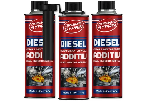 SYPRIN Original Diesel Additiv 3x250ml - Leistungssteigerung für Dieselmotoren - Effektives Dieseladditiv zur Verbesserung der Motorleistung und Einspritzsystempflege. Schützt das Kraftstoffsystem und sorgt für einen ruhigeren Motorlauf. Ideal für alle Dieselmotoren und zur Vermeidung teurer Reparaturen.