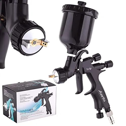 Auarita HVLP Mini Spritzpistole 1,0 mm - 250 ml Lackierpistole - Sonstiges Elektrowerkzeug mit HVLP-Technologie für präzise Lackierungen, ideal für schwache Kompressoren und Materialersparnis.