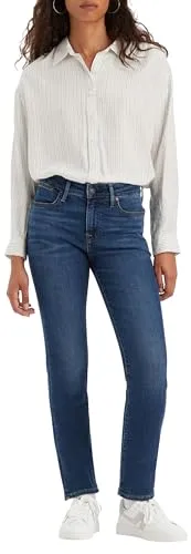 Levi's Damen Slim-fit-Jeans "712 SLIM WELT POCKET", Gr. 30, Länge 34 - Hochwertige Damen-Slim-fit-Jeans von Levi's® in blau mit figurbetonendem Schnitt. Pflegeleicht und ideal für zahlreiche Outfits, von lässig bis elegant.