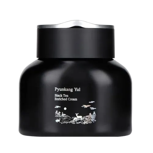 Pyunkang Yul Black Tea Enriched Cream - Tagespflege mit Kombucha für verbesserte Hautelastizität, angereichert mit Ginseng und Niacinamid für einen strahlenden Teint und jugendliche Frische.