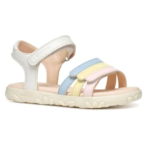 GEOX JUNIOR J SANDAL HAITI GIRL LT ROSE 30_EU - Stylische Geox Sandalen für Kinder, atmungsaktiv und bequem. Das synthetische Obermaterial sorgt für Langlebigkeit, während die synthetische Sohle optimalen Komfort bietet.