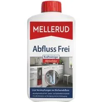 Mellerud Abfluss Frei Kraftreiniger 1 l - Reinigungsmittel zur selbsttätigen Lösung von hartnäckigen Verstopfungen in Küche und Bad, schonend zu Kunststoffrohren und ohne Hitzeentwicklung.