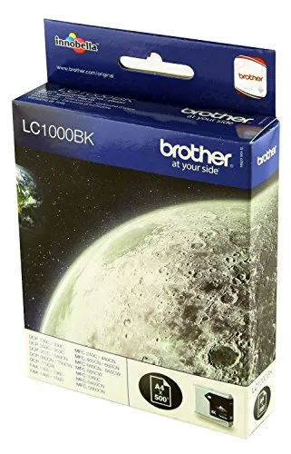 Brother LC-1000BK Schwarz Druckerpatronen, 2er-Set - Original Tinte für DCP- und MFC-Modelle, mit einer Druckleistung von ca. 1000 Seiten für erstklassige Druckergebnisse ohne Kompromisse.